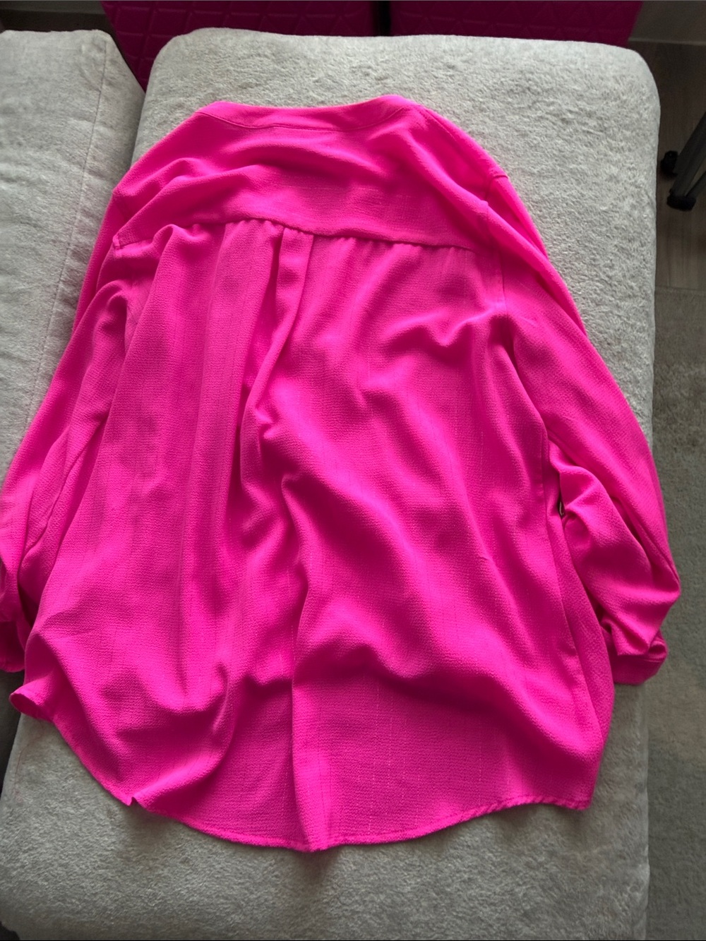 Jennifer Lopez Hot Pink Surplice Blouse - Picture 4 of 5